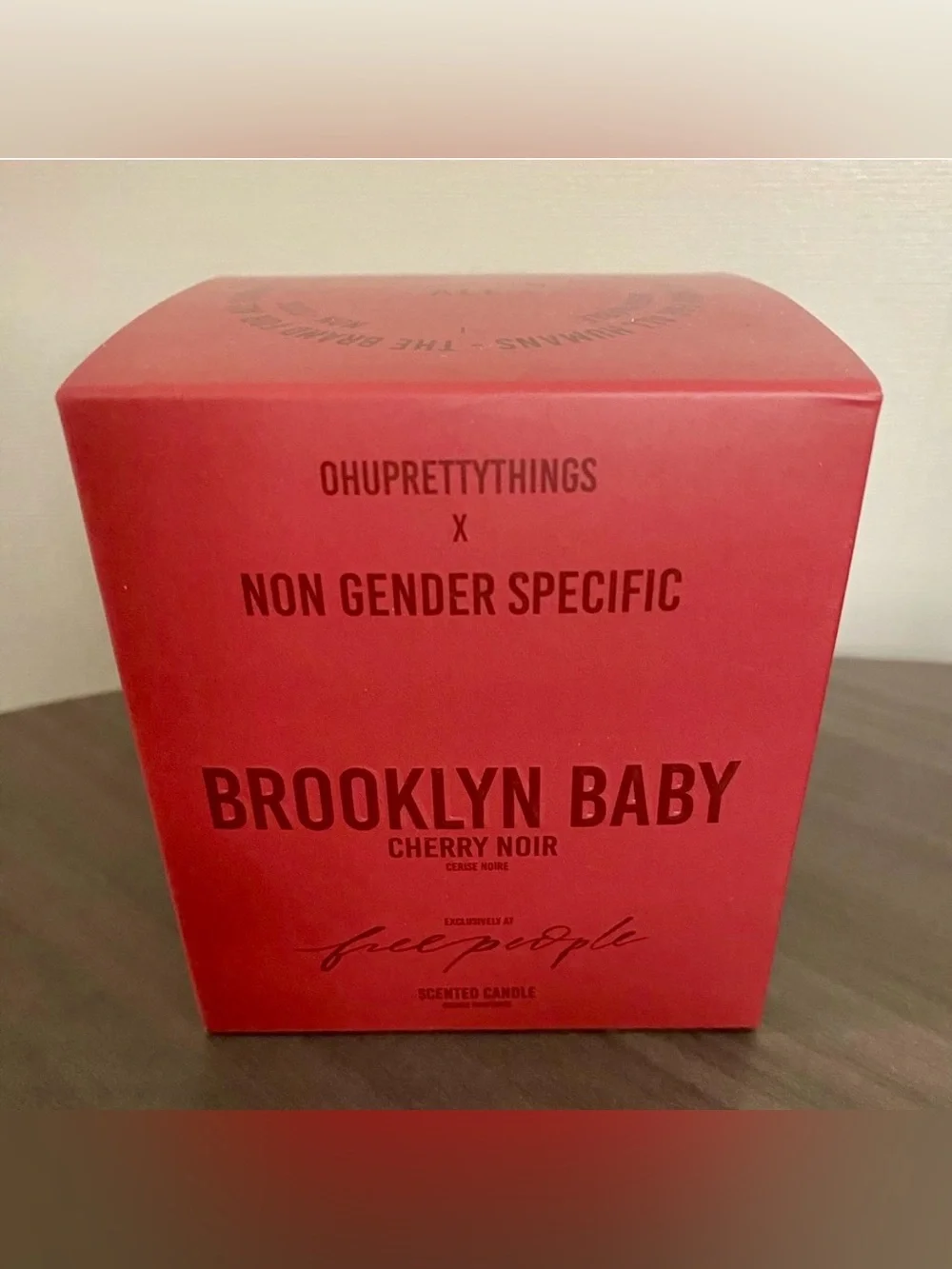 Free People Brooklyn Baby Cherry Noir Scented Candle x 8oz New in Box